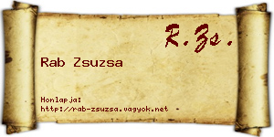 Rab Zsuzsa névjegykártya